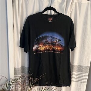 Harley-Davidson Black Tee with Fiery Graphic
